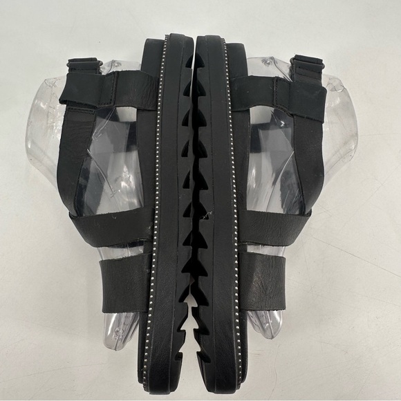 SOREL Roaming Sandal Strappy Gladiator Chuky Sole Black Leather Women's 9 - Picture 3 of 6